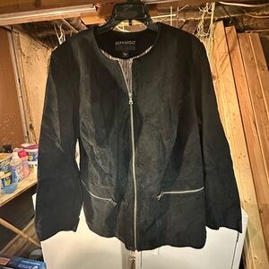 Bernardo Black Zip-Up Jacket